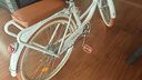 飛鴿（FLYING PIGEON）自行車(chē)成人通勤車(chē)自行車(chē)學(xué)生單車(chē)成人自行車(chē)通勤自行車(chē)女士自行車(chē) 標配珍珠白|單速|(zhì)輻條輪+禮包 24寸適合150-170cm 曬單實(shí)拍圖