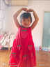 雙魚(yú)兔（SHUAGNYUTU）夏款女童連衣裙0-6歲女寶寶背心裙兒童無(wú)袖公主裙3小女孩夏天裙子 6個(gè)草莓紅色 80 曬單實(shí)拍圖
