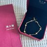 周大福ING系列四芒星足金黃金手鏈(工費:380計價)F235687七夕禮物 15cm 足金 約3.75g 曬單實拍圖