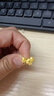 賽菲爾生日禮物黃金耳釘女足金甜美蝴蝶結耳飾 直針款 約1.68克 曬單實(shí)拍圖
