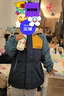 戴維貝拉（DAVE＆BELLA）童裝防水衣服男童兒童外套女童秋冬寶寶加絨大童防風(fēng)衣男孩女棉服 藏青色DB4224558 110 cm（建議身高100-110cm） 曬單實(shí)拍圖