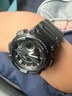 卡西歐（CASIO）手表男學(xué)生運動(dòng)防水雙顯夜光指針數字多功能考試電子石英手表禮物 AEQ-110W-1B黑武士 夜光指針 曬單實(shí)拍圖