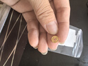 中銀鑫行黃金吊墜足金999五帝幣手鏈轉運珠金錢(qián)幣DIY編繩手串手繩 雍正通寶（克重多退少補） 約0.2g 曬單實(shí)拍圖