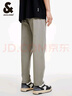 杰克·瓊斯（JACK&JONES）男裝秋季潮男士合體直筒時尚舒適百搭微彈休閑褲長褲男224314048 E62灰綠色 常規(guī) L 180 曬單實拍圖
