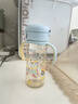 WOIBABY適配貝親直飲吸管奶瓶配件學(xué)飲吸管水杯蓋寬口徑手柄三代通用 藍(lán)色（12個(gè)月+）吸管彈力杯蓋+手提繩 曬單實(shí)拍圖
