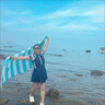 梵迪拉（F.DYRAA）泳衣女夏遮肚連體游泳館海邊顯瘦游泳三件套11015藏藍(lán)裙式連體2XL 曬單實拍圖