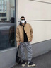 GUUKA TECH潮流休閑褲男士工裝褲男款直筒褲子2025新款長褲寬松闊腿九分男褲 黑色 M 曬單實拍圖