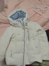 鴨鴨紫鉆系列羽絨服女短款2025冬季新款寬松休閑連帽加厚保暖情侶外套 米白色 L (175) 曬單實(shí)拍圖
