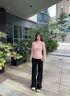 Calvin KleinJeans25春夏女士美式復古摩登潮流黑色微彈ck闊腿牛仔褲47B089G CLT-牛仔黑（R） 25 曬單實(shí)拍圖