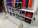艾茉森服裝店服裝貨架水管展示架陳列落地式特賣(mài)掛衣架服金色移動(dòng)帶輪子 長(cháng)150寬40高135配輪子納米金 曬單實(shí)拍圖