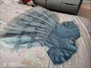 G.DUCKKIDS女童牛仔拼接連衣裙夏季2025新款兒童裝娃娃領(lǐng)網(wǎng)紗裙子大童公主裙 藍色 150 cm 曬單實(shí)拍圖