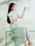 三彩【淺玉流光】2025夏季新款新中式玫瑰緞面連衣裙改良旗袍裙C 薄荷綠花卉 L 165/88A 曬單實(shí)拍圖
