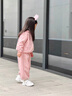 G.DUCKKIDS女童春秋裝套裝2024新款小童女孩連帽衛(wèi)衣兩件套女寶寶衣服潮春秋 粉色 100cm 曬單實(shí)拍圖