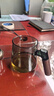 憶壺茶（YIHUTEA）茶杯玻璃綠茶泡茶杯男士家用加厚耐高溫茶水分離帶把手茶道水杯子 【水中見山峰】青純山底杯500ml 曬單實(shí)拍圖