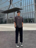 JEEP SPIRIT休閑褲男褲子夏季男冰氧吧九分褲休閑褲褲子男速干透氣男士休閑褲 黑色 L 曬單實(shí)拍圖