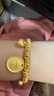奢贊999足金盤(pán)纏碎金子黃金手鏈女黃財神胖福鈴鐺桃花轉運珠串珠手串 【足金】金約9g 手串[克重多退少補] 曬單實(shí)拍圖