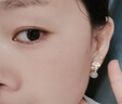 珍尚銀中國黃金S925和田玉銀耳釘女耳墜飾教師節生日禮物送女友老婆老師 曬單實(shí)拍圖