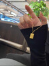 如潼（RUTONG）平安無事牌金包銀吊墜男女款太平安康祥云款項鏈 小號-平安無事牌【約10克】 包金1克 曬單實拍圖