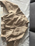 深呼吸DEEP BREATH女裝休閑抽褶下擺拉鏈棒球服外套女A401318 奶咖 M (3) 曬單實(shí)拍圖