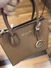 MICHAEL KORS 邁克高仕 MK Mercer 中號皮質(zhì)托特包手提包斜挎包 牛皮棕 230 中號 曬單實(shí)拍圖