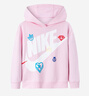 NIKE耐克童裝女童純棉連帽衛衣春秋兒童舒適毛圈休閑上衣小嬰童 曬單實(shí)拍圖