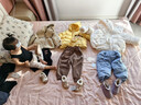 巴拉巴拉兒童棉服嬰兒棉襖冬裝保暖女童棉衣保暖甜美法式 卡其色-花朵絎縫-50632 90 曬單實拍圖