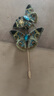 She's茜子斑斕蝶夢原創(chuàng)刺繡蝴蝶輕奢胸針高檔胸花別針絲巾扣七夕節(jié)禮物 沼澤銅灰蝶A0 曬單實拍圖