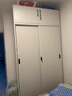 菲利特臥室家用鋼制衣柜鐵皮柜省空間推拉門兒童衣櫥陽臺儲物柜子 移門衣柜+頂柜(2400*1200*500mm) 曬單實(shí)拍圖