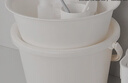 HOUYA盆桶套裝3件套手提水桶家用加厚塑料清潔洗衣學(xué)生宿舍 曬單實(shí)拍圖