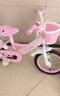 紫榕 兒童自行車(chē)女孩單車(chē)3-8歲公主款腳踏車(chē)男女寶寶小孩童車(chē) 公主粉【京倉(cāng)直發(fā)】閃輪護(hù)具套裝 16寸 適合100-120cm 曬單實(shí)拍圖