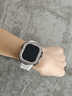奧魯姆A01適用Apple Watch蘋果Ultra1/2【超輕碳纖維/鈦合金】保護(hù)殼/超薄氟橡膠運動表帶 表殼表帶套裝 鈦合金表殼+白色表帶（不含手表） 曬單實拍圖