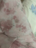 三彩2025秋款荷葉邊連衣裙碎花裙斜裁長(cháng)裙V領(lǐng)浪漫M 櫻花粉 S 155/80A 曬單實(shí)拍圖
