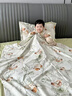 歐孕兒童全棉寶寶嬰兒男女孩四季三件套幼兒園床上床單被套 午后花園[新疆棉A類(lèi)品質(zhì)] 三件套[建議搭配120*150被芯] 曬單實(shí)拍圖