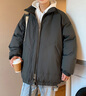 羅蒙棉服男外套男秋冬新款雪尼爾羽棉絨服寬松棉襖上衣保暖加厚棉衣男 MY8822黑色 XL 約140-165斤 曬單實(shí)拍圖