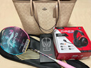 李寧（LI-NING）羽毛球拍戰(zhàn)戟8000青玉藍熒光耀粉全碳素控制型球拍單拍 4U空拍 曬單實拍圖