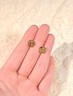 中國黃金（CHINA GOLD）黃金耳釘女士百搭足金立體玫瑰花耳飾品教師節520禮物送女友愛(ài)人 玫瑰花耳釘  約0.8g 曬單實(shí)拍圖