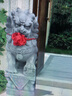布蘭格迪石獅子一對青石看門(mén)鎮宅家用大門(mén)口石獅子漢白玉石雕墓前小號擺件 青石高30cm一對 曬單實(shí)拍圖