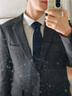 卡度頓西服套裝男三件套職業(yè)商務(wù)小西裝正裝外套男修身新郎伴結(jié)婚禮服 黑色雙扣【西服+西褲+襯衫】 XL 【116-126斤】+8件禮品 曬單實拍圖