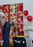 仕彩 寶寶周歲生日布置場(chǎng)景裝飾國(guó)風(fēng)掛布背景墻抓周拍照道具中式條幅K 曬單實(shí)拍圖