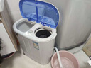 小鴨迷你洗衣機 半自動雙缸桶洗衣機 母嬰兒童寶寶洗衣機小型 2.5KG 蘭色升級款【藍光+不銹鋼脫水桶+240W功率】 曬單實拍圖