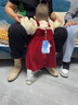 G.DUCKKIDS小黃鴨女童套裝春秋款連衣裙周歲女寶寶公主裙禮服兒童秋冬兩件套 紅色春秋套裝（花朵款?yuàn)A子） 90 尺碼1~2歲【 80-90cm】 曬單實(shí)拍圖