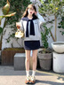 唐菓蜜連衣裙女秋冬季2025新款女裝韓系時(shí)尚百搭減齡慵懶風(fēng)小個(gè)子套裝裙 灰色上衣+披肩+牛仔短裙 M 曬單實(shí)拍圖