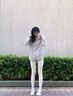 杰里·莫克白色鯊魚褲女外穿薄款春夏季無尷尬線打底褲高腰提臀笆比瑜伽褲 珍珠白 【輕塑云感褲】 M （建議80-100斤） 曬單實(shí)拍圖