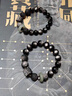 MZMZ七夕情人節(jié)禮物情侶款手鏈一對(duì)銀曜石醒獅子手串黑曜石金曜石男女 【銀曜石醒獅手串】男款12cm 曬單實(shí)拍圖
