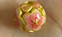 周大生黃金吊墜女足金硬金琺瑯桃花轉(zhuǎn)運(yùn)金珠掛墜送女友生日禮物 足金桃花吊墜-【單吊墜,不含鏈,介意慎拍】 1.35g 曬單實(shí)拍圖
