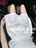 浪莎冰絲短褲女夏季2025新品高腰休閑闊腿中褲運(yùn)動(dòng)速干五分奶芙褲子 曬單實(shí)拍圖