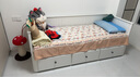宜家（IKEA）HEMNES漢尼斯沙發(fā)床折疊床坐臥兩用客廳沙發(fā) 白色床框架帶3屜+床墊硬型*2 800mm*2000mm 曬單實(shí)拍圖