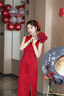 泰勒馬丁旗袍新中式訂婚禮服女2025新款中式婚紗敬酒服古裝嫁衣秀禾服婚服 HF059紅 S 曬單實(shí)拍圖