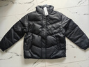 森馬（Semir）梅花系列羽絨服男PU仿皮衣冬情侶外套厚款 黑色(灰鴨絨)90001 XL 曬單實(shí)拍圖