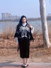 MITHAOL KUSC圍巾女秋冬保暖披肩斗篷女士圍脖生日禮物送女朋友 黑色【禮盒裝】 曬單實(shí)拍圖